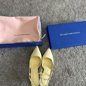 Stuart Weitzman Yellow Pointed Toe Heels
